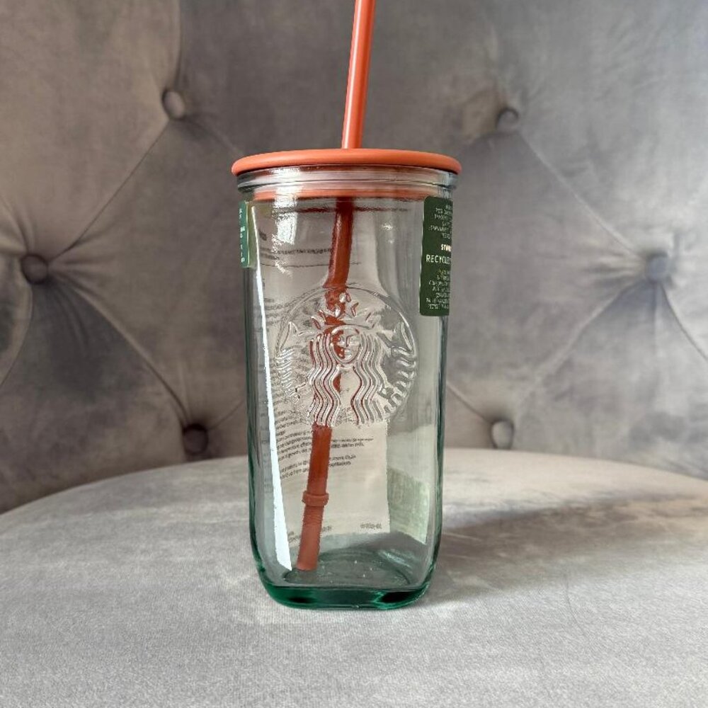 Starbucks 100% Recycled Glass Cold Cup, 16 Oz/473ML NWT